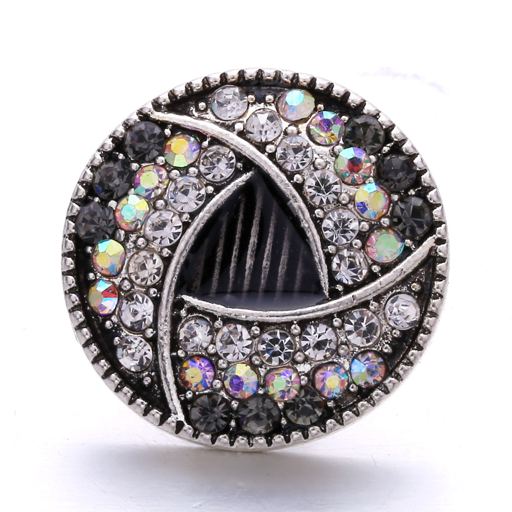 18mm Interchangeable Snap Button Charms, Sparkling Rhinestone Inlaid DIY Accessories