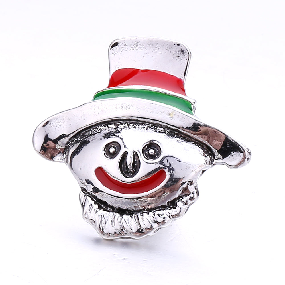 18mm Enamel Snap Button Charms Zinc Alloy Interchangeable DIY Jewelry Accessories