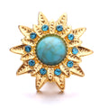 Turquoise Snap Button Charm 18mm Zinc Alloy Interchangeable Charms