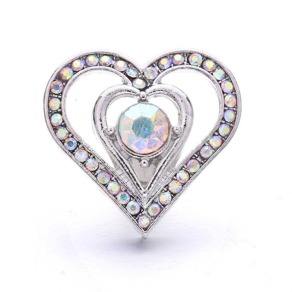 18mm Interchangeable Snap Button Charms, Sparkling Rhinestone Inlaid DIY Accessories