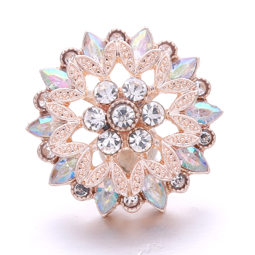 18mm Interchangeable Snap Button Charms, Sparkling Rhinestone Inlaid DIY Accessories
