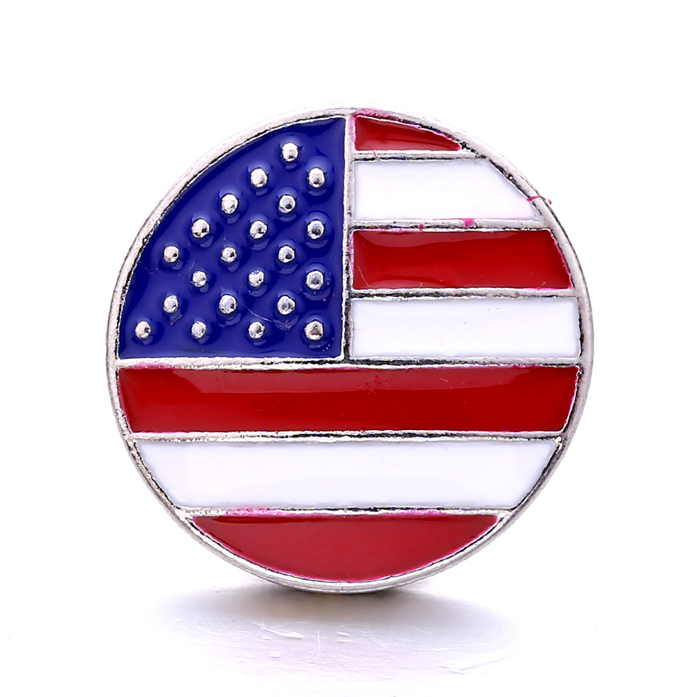 18mm Enamel Snap Button Charms Zinc Alloy Interchangeable DIY Jewelry Accessories