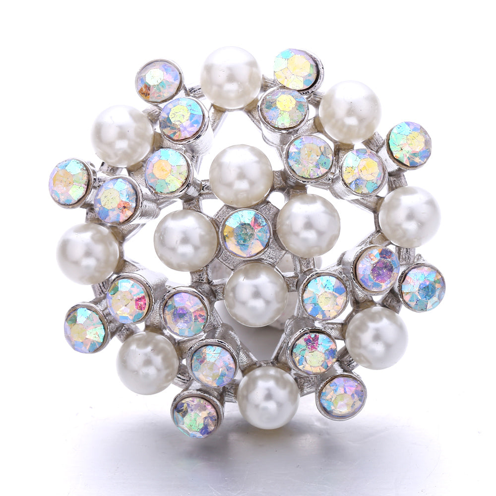 18mm Interchangeable Snap Button Charms, Sparkling Rhinestone Inlaid DIY Accessories