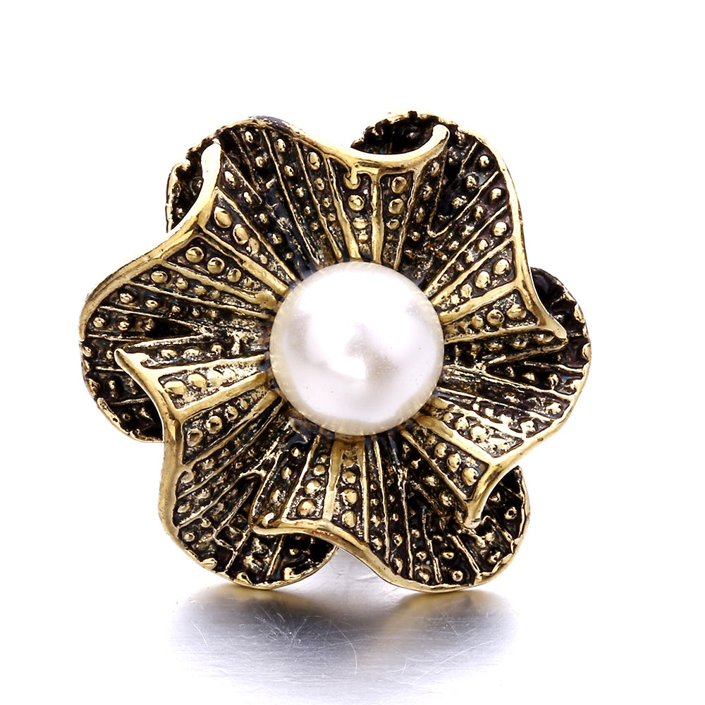 Autumn Brown Rhinestone 18mm Snap Charm Collection
