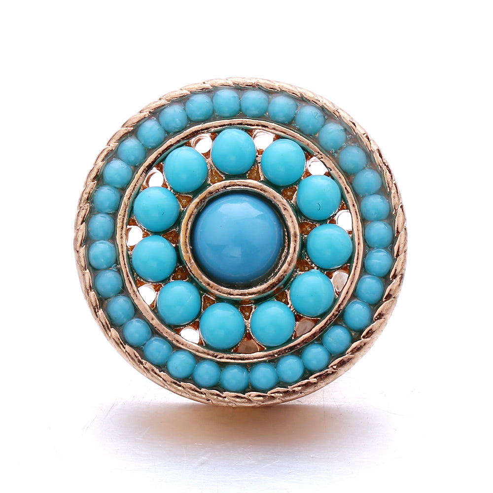 18mm Interchangeable Snap Button Charms, Sparkling Rhinestone Inlaid DIY Accessories