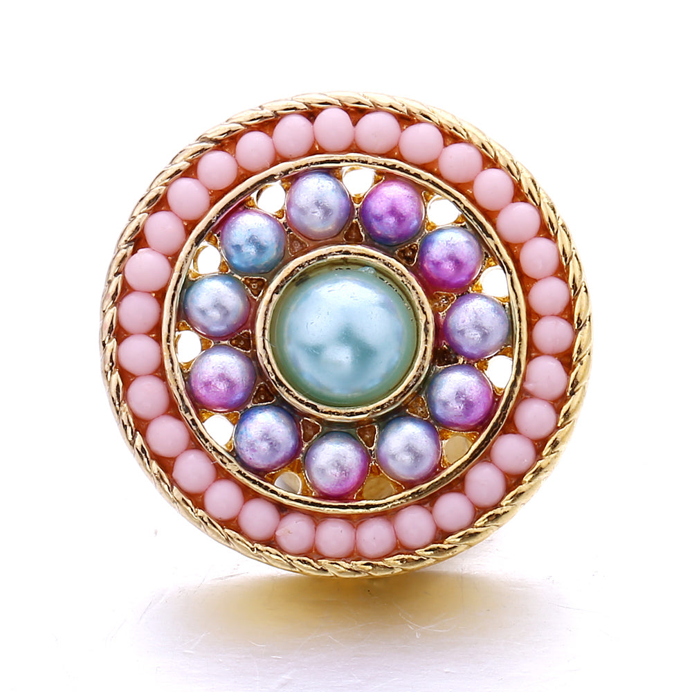18mm Interchangeable Snap Button Charms, Sparkling Rhinestone Inlaid DIY Accessories