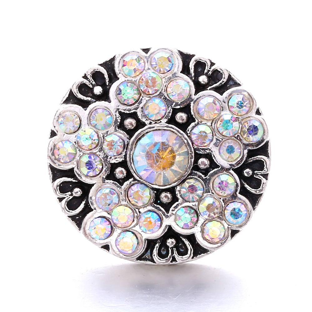 18mm Interchangeable Snap Button Charms, Sparkling Rhinestone Inlaid DIY Accessories