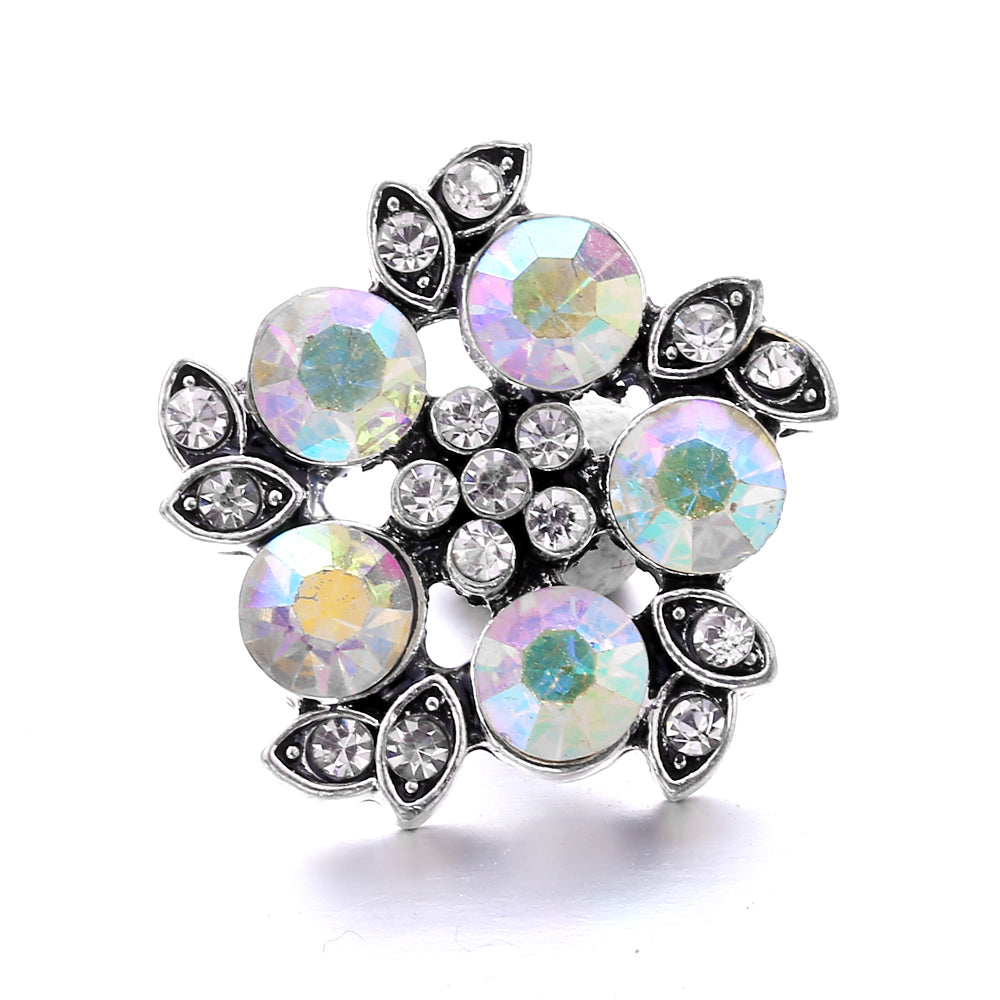 18mm Interchangeable Snap Button Charms, Sparkling Rhinestone Inlaid DIY Accessories