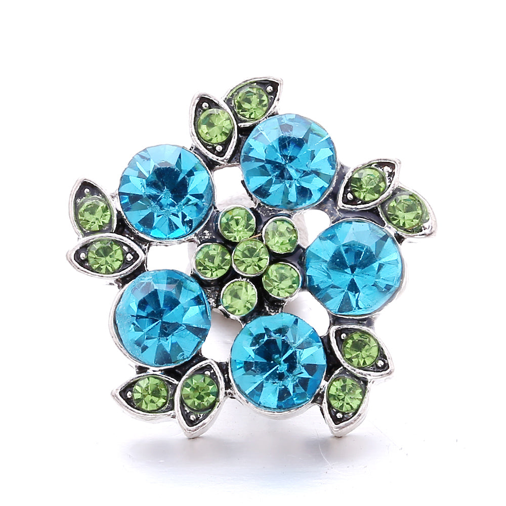 18mm Sea Breeze Blue Snap Charm | Interchangeable Jewelry Charm