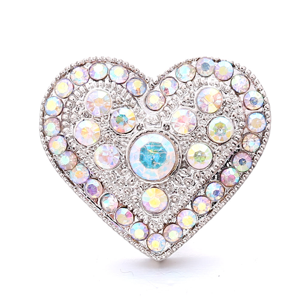 18mm Interchangeable Snap Button Charms, Sparkling Rhinestone Inlaid DIY Accessories