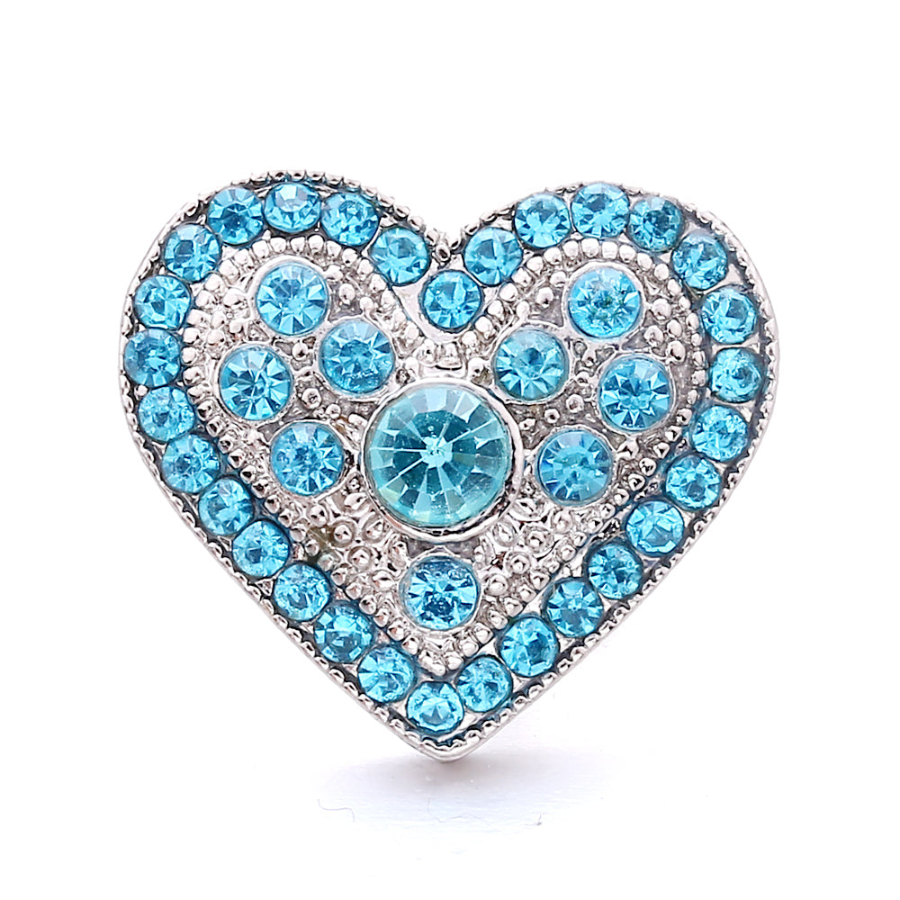 18mm Sea Breeze Blue Snap Charm | Interchangeable Jewelry Charm