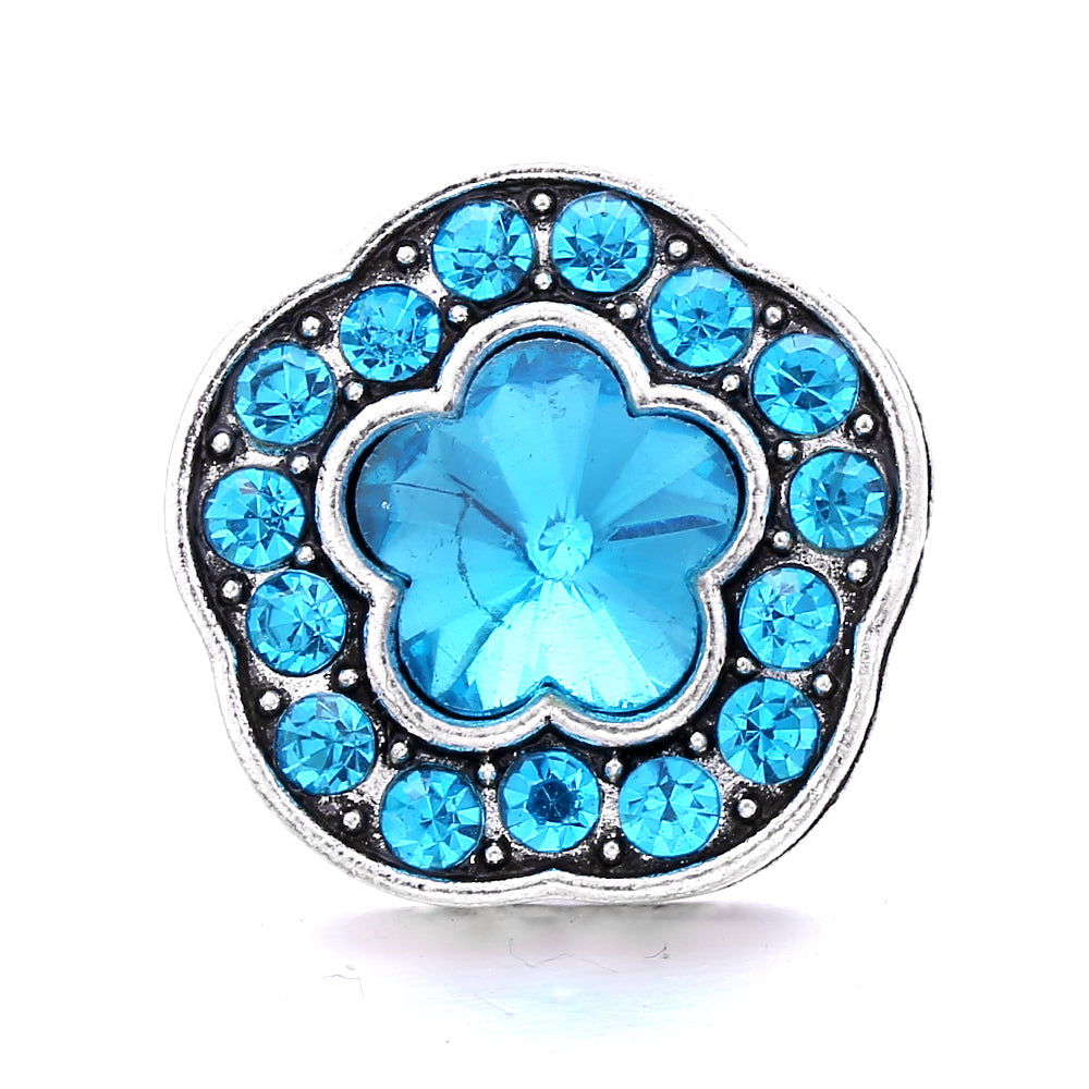 18mm Sea Breeze Blue Snap Charm | Interchangeable Jewelry Charm