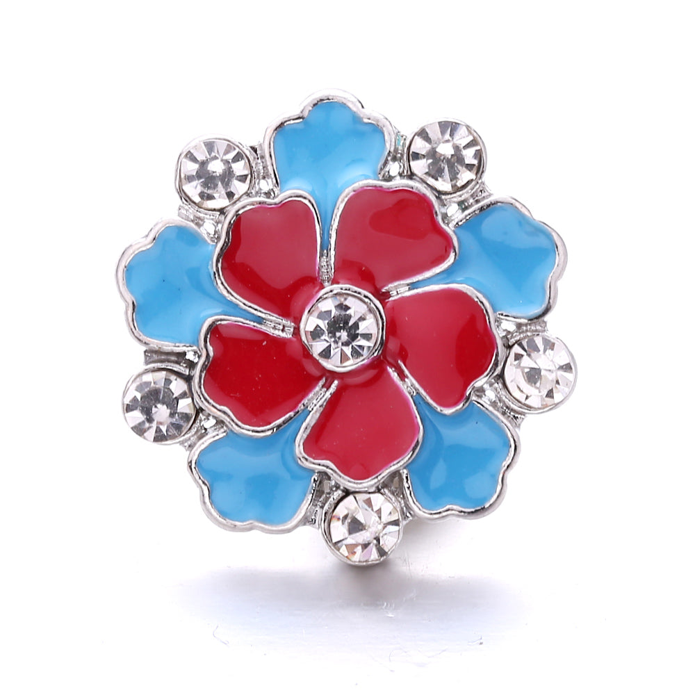 18mm Sea Breeze Blue Snap Charm | Interchangeable Jewelry Charm