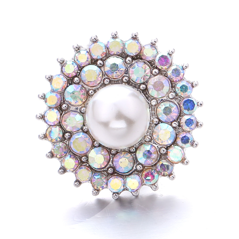 18mm Interchangeable Snap Button Charms, Sparkling Rhinestone Inlaid DIY Accessories