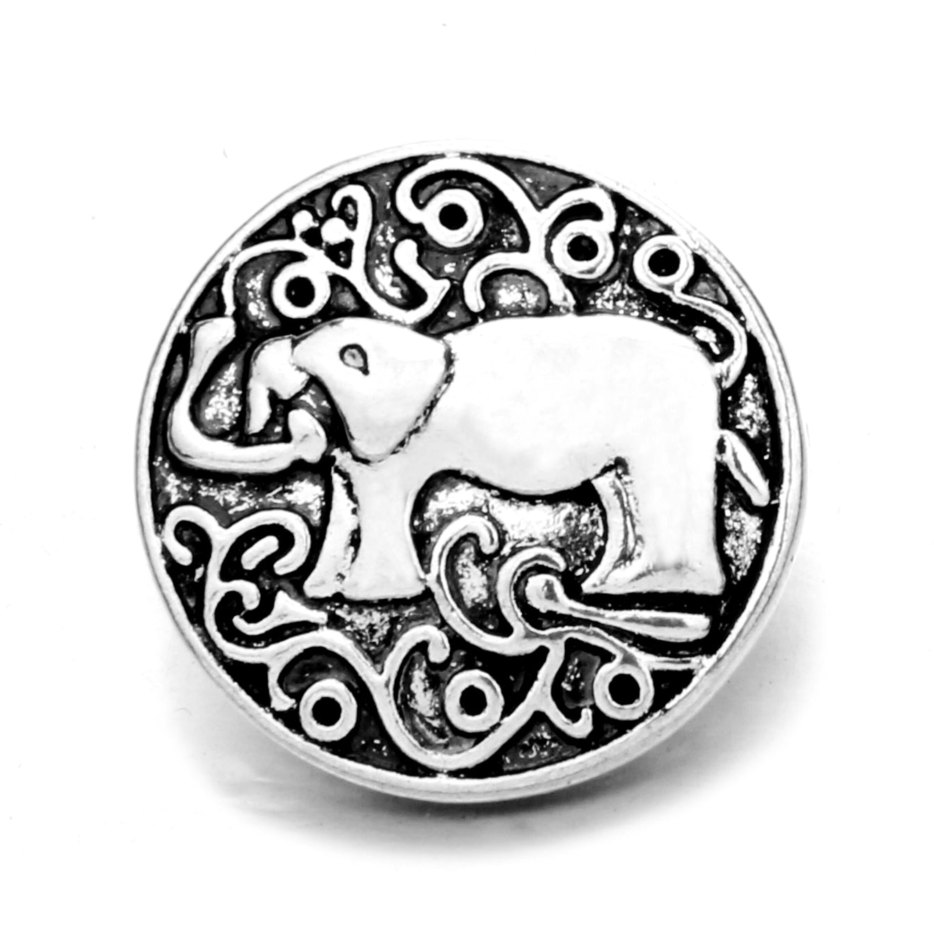 18mm Alloy Engraved Snap Charms Animal Floral and Sentimental Motifs