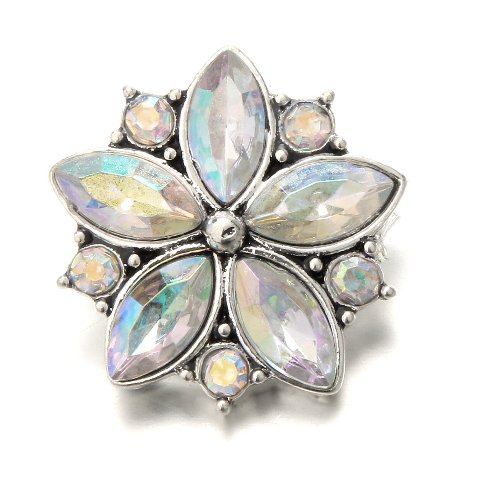 18mm Interchangeable Snap Button Charms, Sparkling Rhinestone Inlaid DIY Accessories