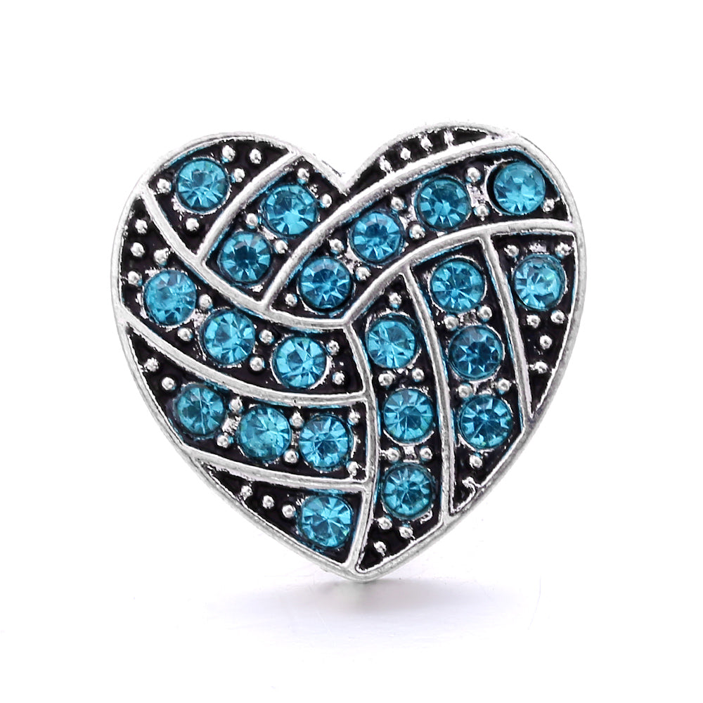 18mm Sea Breeze Blue Snap Charm | Interchangeable Jewelry Charm