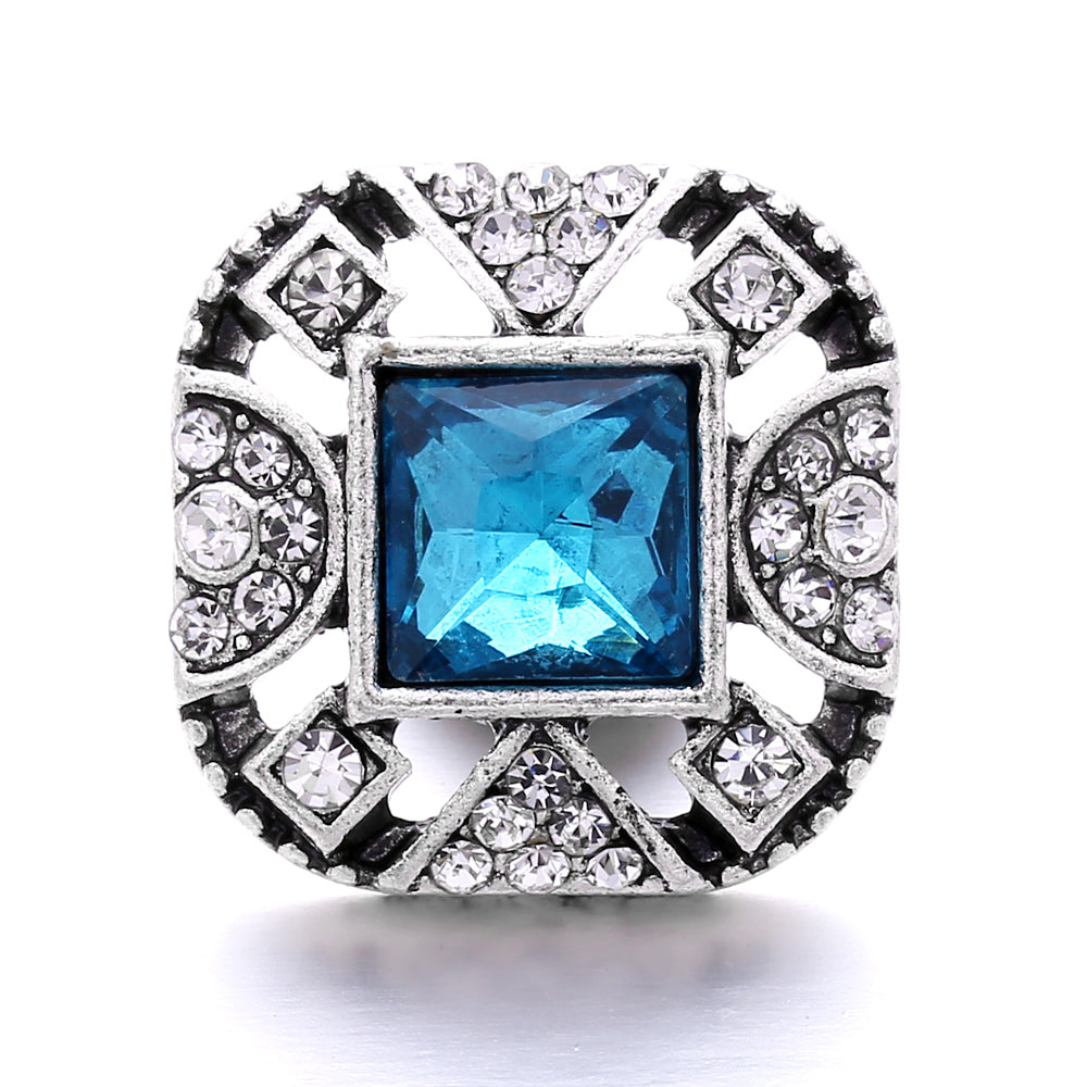 18mm Sea Breeze Blue Snap Charm | Interchangeable Jewelry Charm