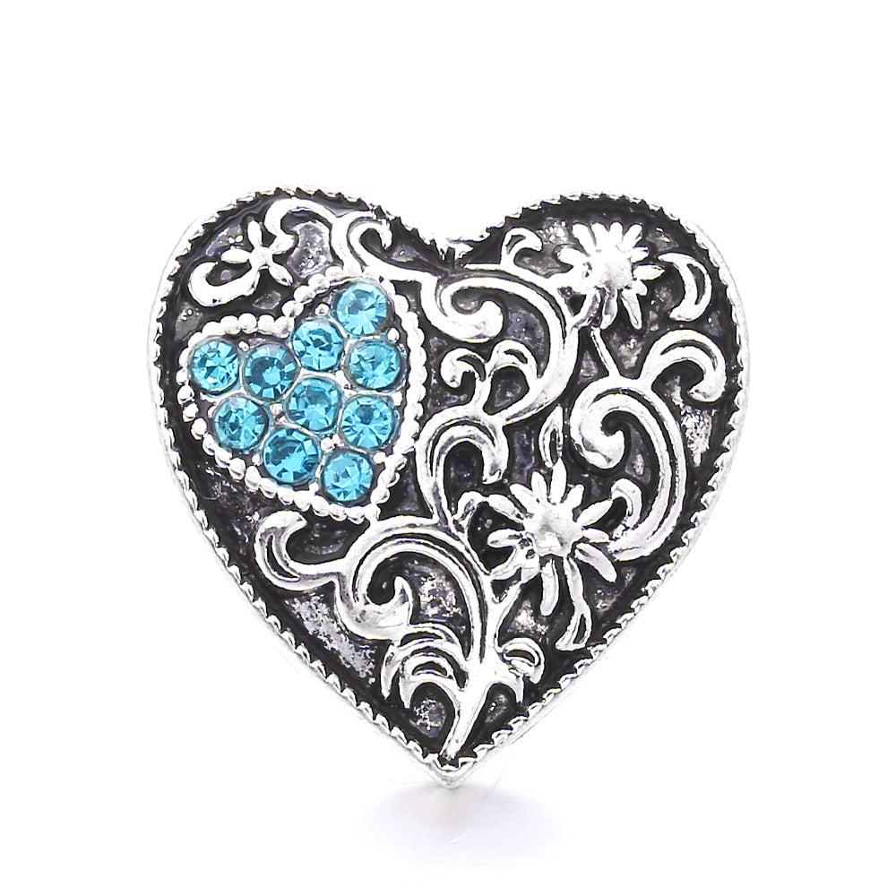 18mm Sea Breeze Blue Snap Charm | Interchangeable Jewelry Charm