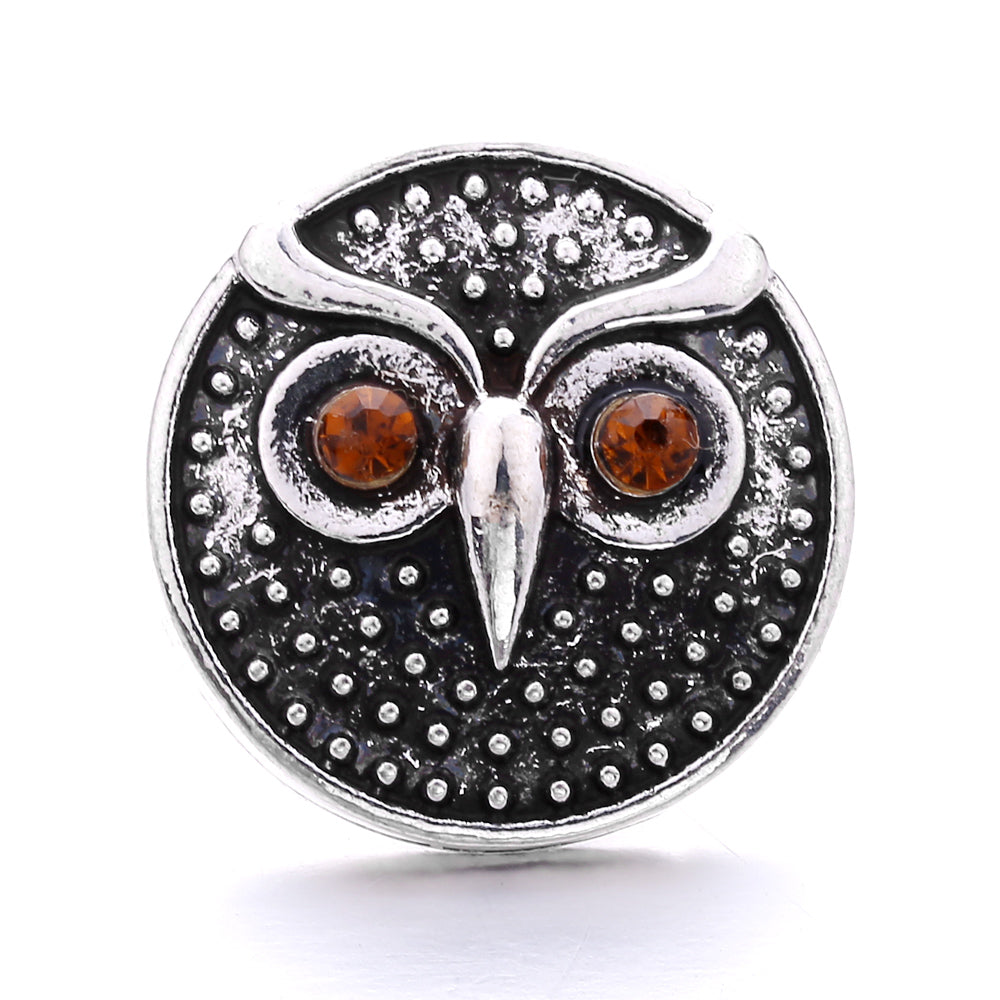 Autumn Brown Rhinestone 18mm Snap Charm Collection