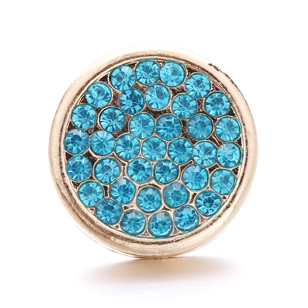 18mm Sea Breeze Blue Snap Charm | Interchangeable Jewelry Charm