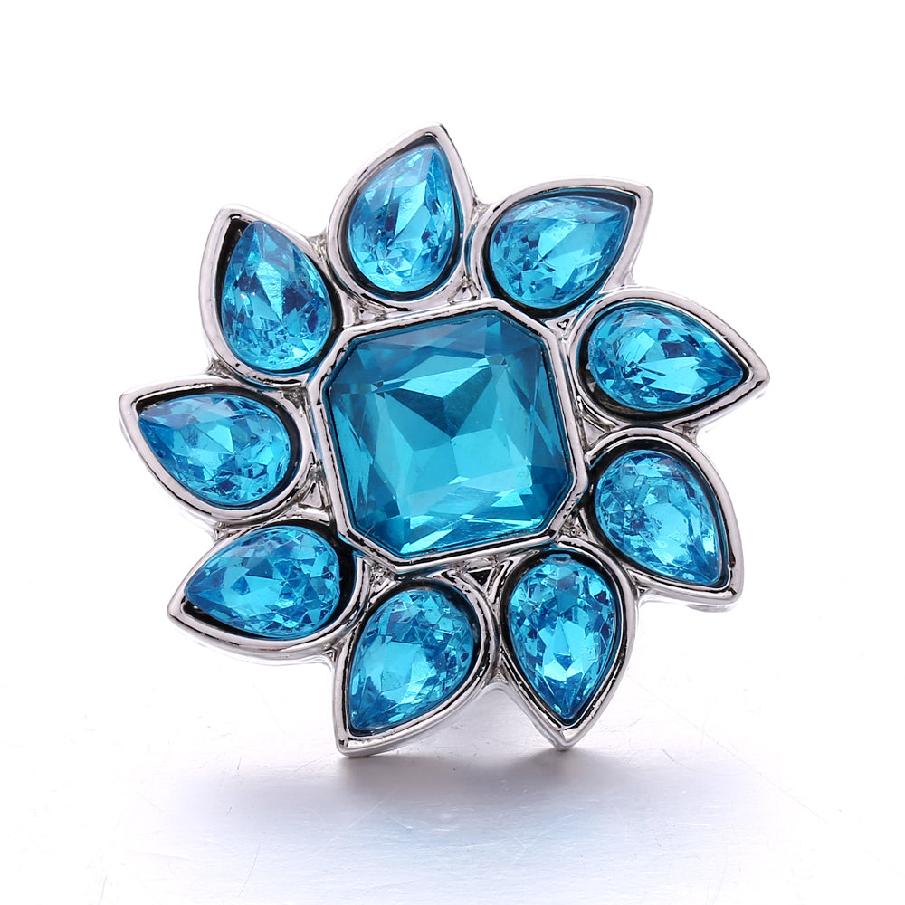 18mm Sea Breeze Blue Snap Charm | Interchangeable Jewelry Charm