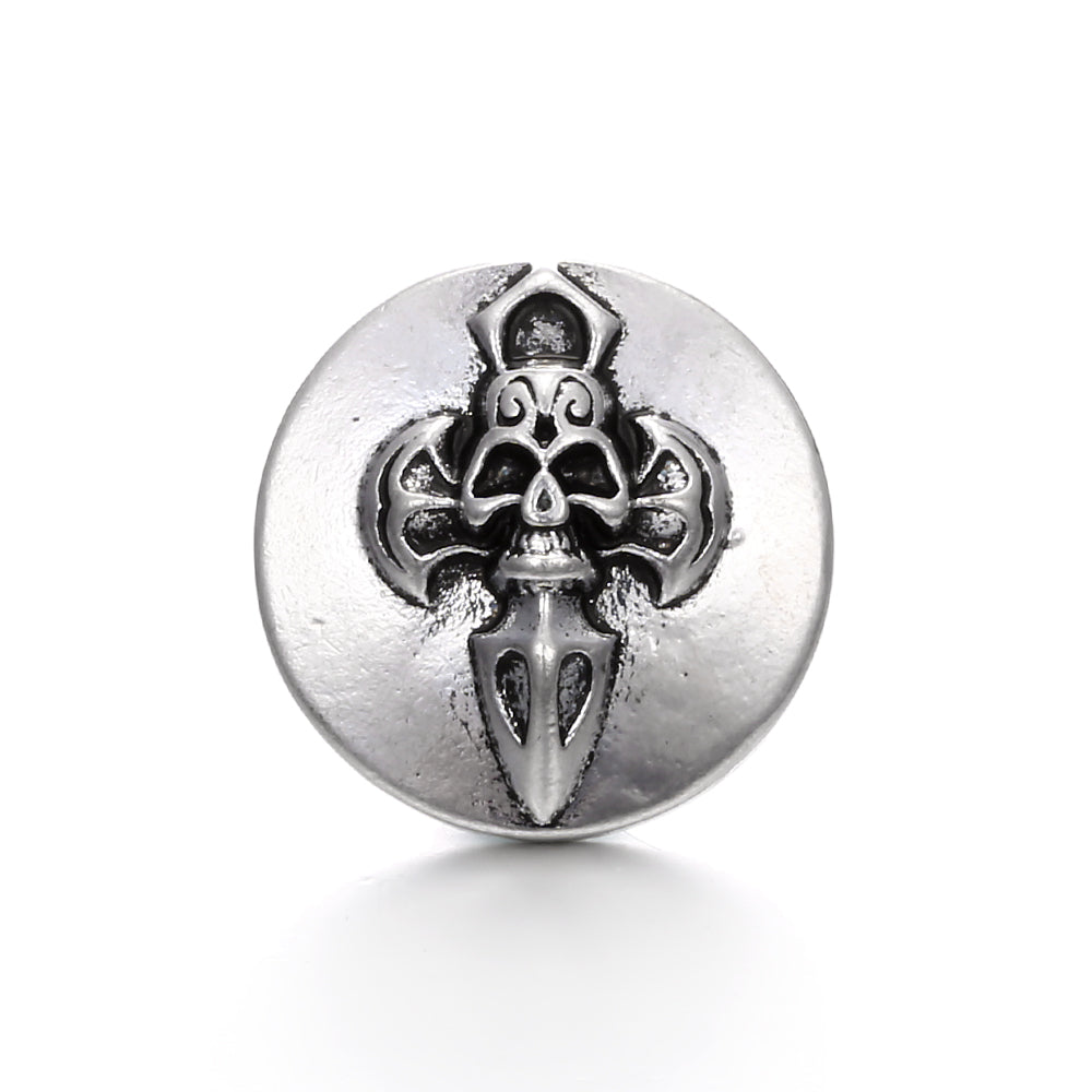 18mm Alloy Engraved Snap Charms Animal Floral and Sentimental Motifs