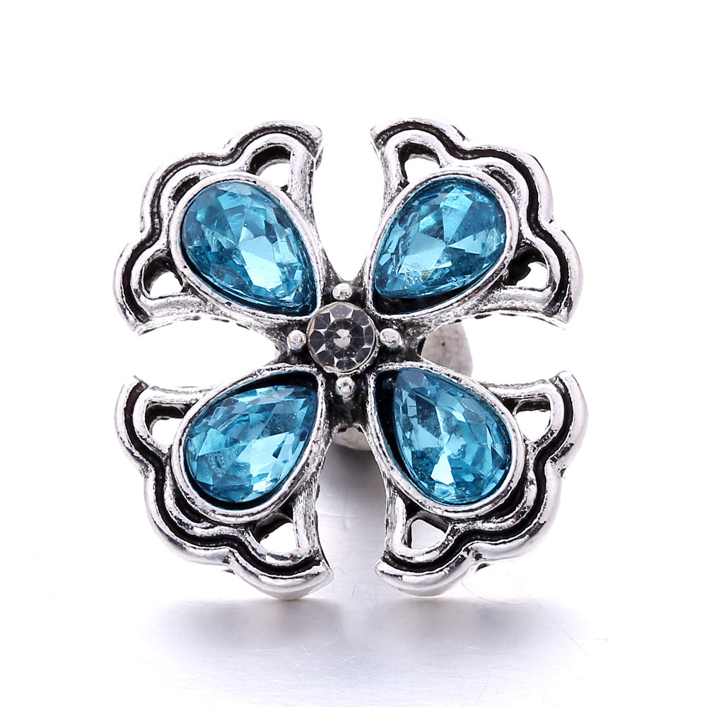 18mm Sea Breeze Blue Snap Charm | Interchangeable Jewelry Charm