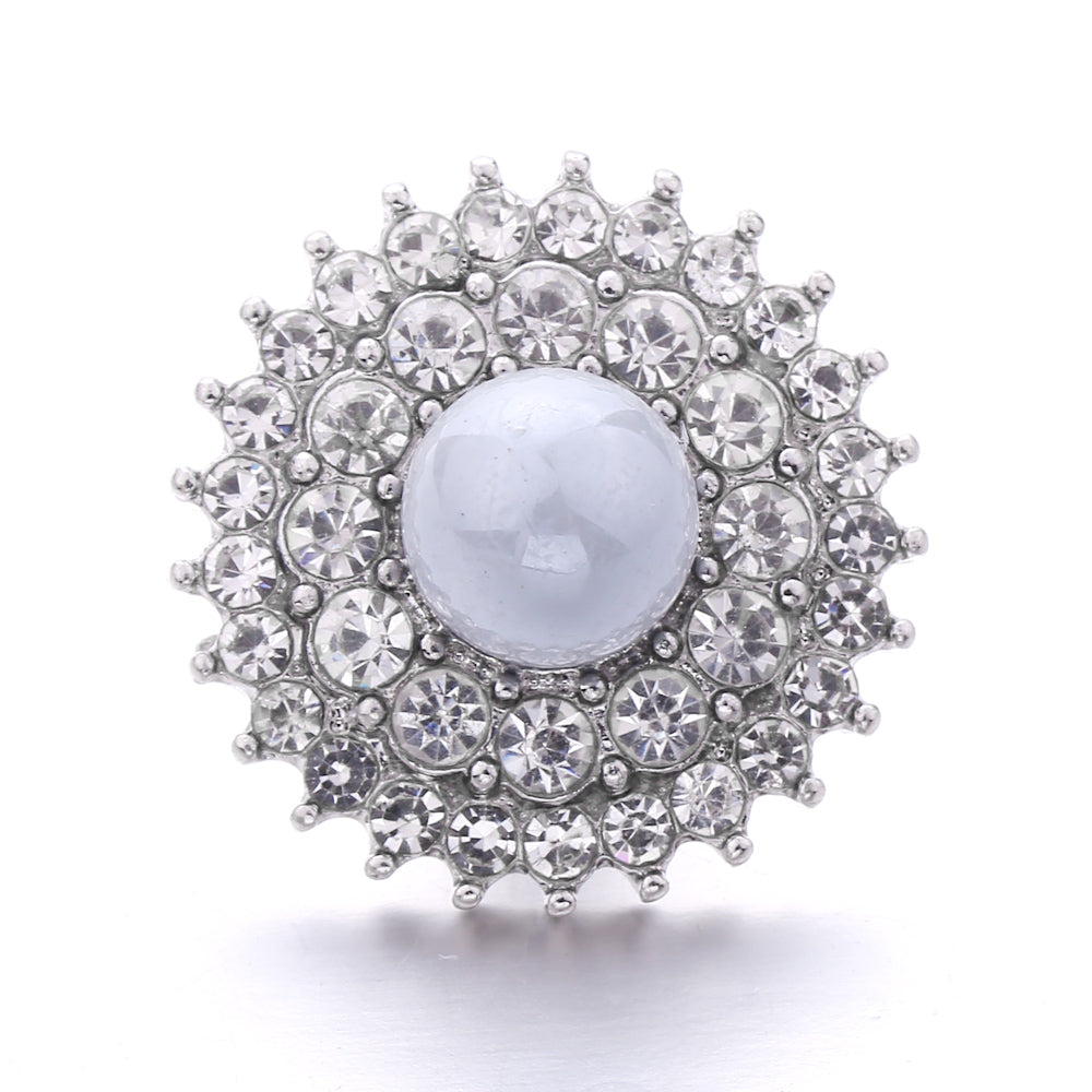 18mm Interchangeable Snap Button Charms, Sparkling Rhinestone Inlaid DIY Accessories