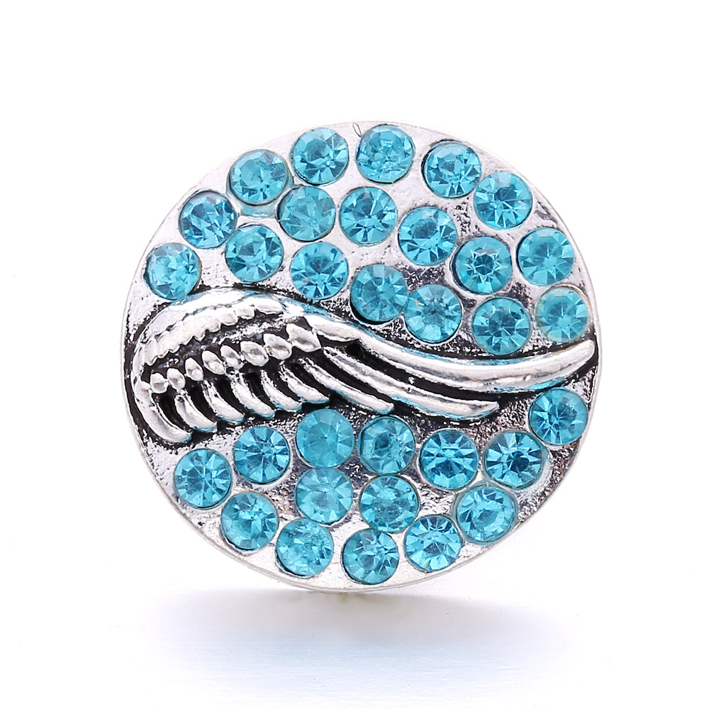 18mm Sea Breeze Blue Snap Charm | Interchangeable Jewelry Charm