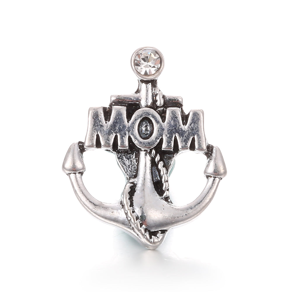 18mm Alloy Engraved Snap Charms Animal Floral and Sentimental Motifs