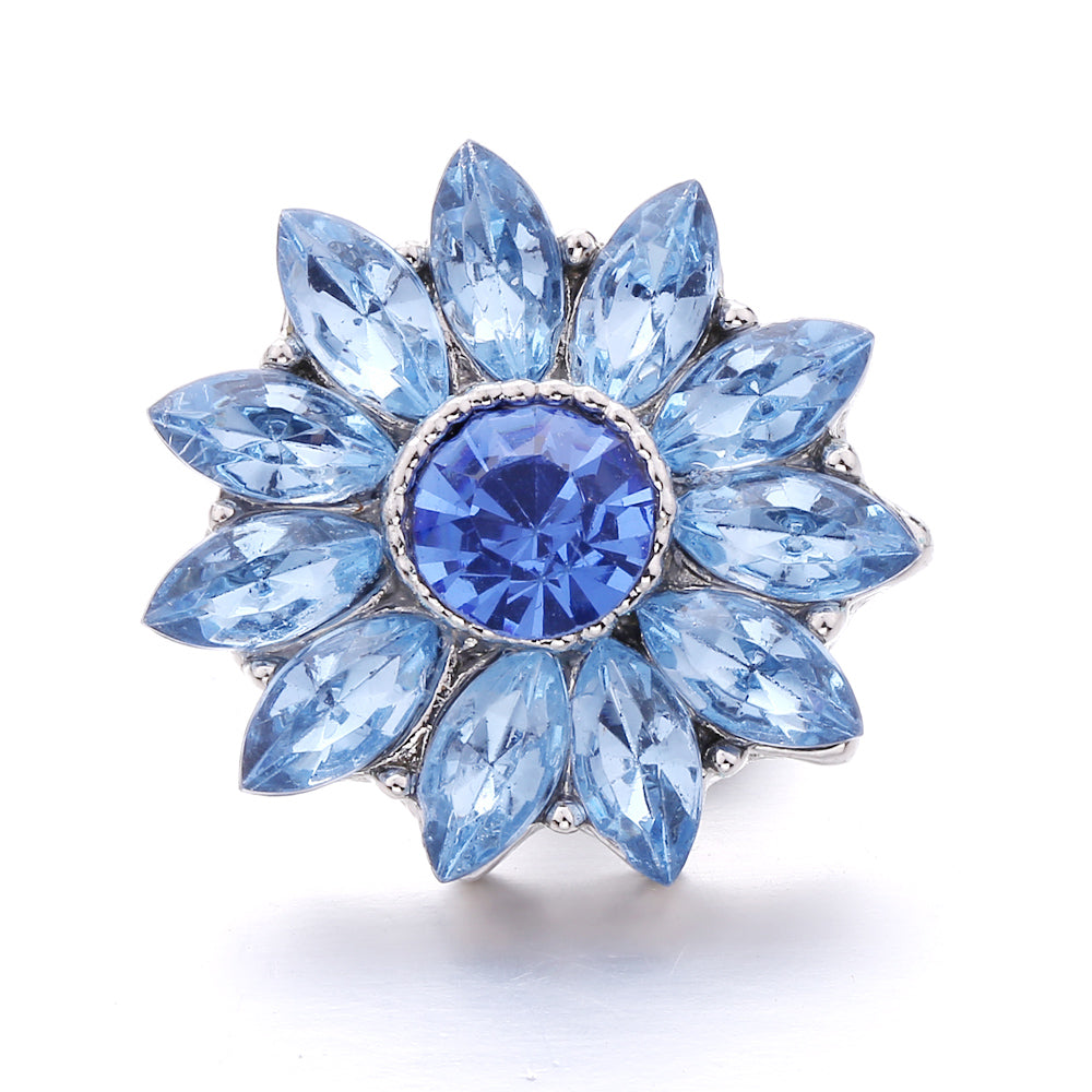 18mm Sea Breeze Blue Snap Charm | Interchangeable Jewelry Charm