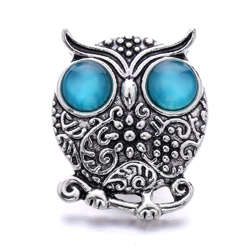 18mm Sea Breeze Blue Snap Charm | Interchangeable Jewelry Charm