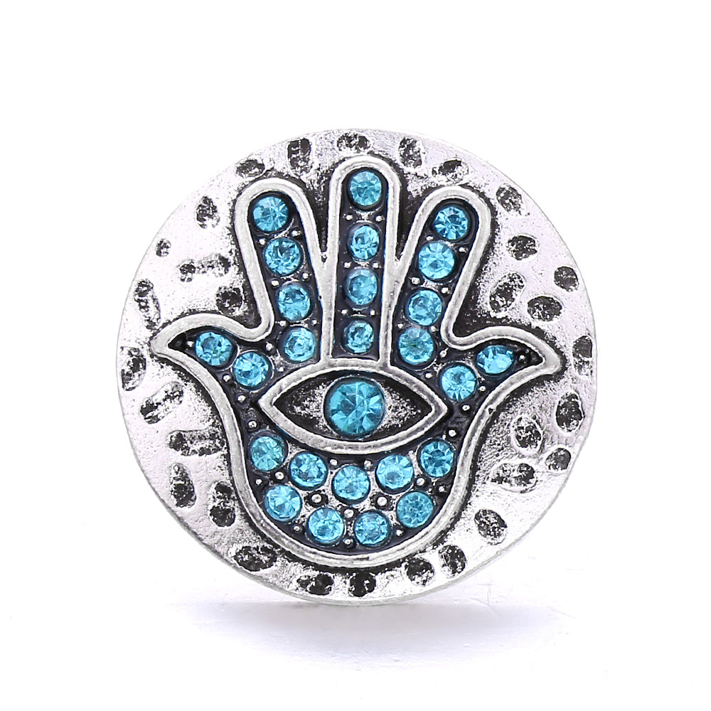 18mm Sea Breeze Blue Snap Charm | Interchangeable Jewelry Charm