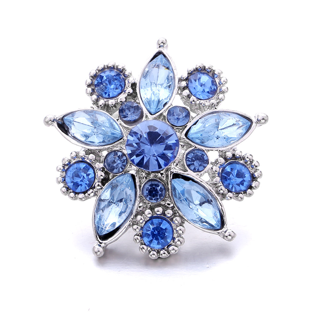 18mm Sea Breeze Blue Snap Charm | Interchangeable Jewelry Charm