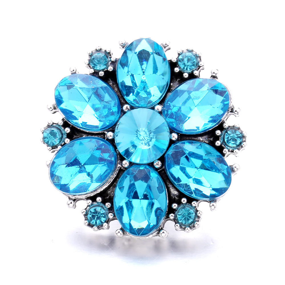 18mm Sea Breeze Blue Snap Charm | Interchangeable Jewelry Charm