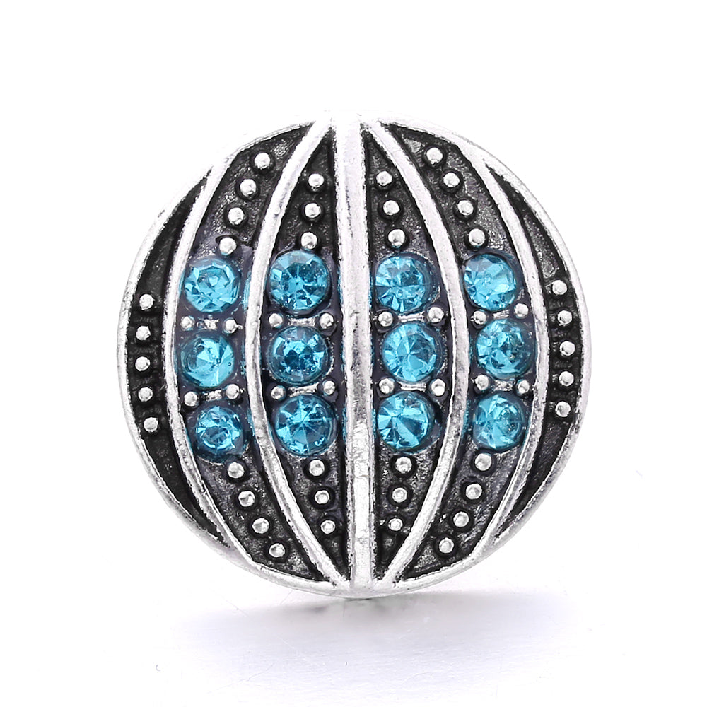 18mm Sea Breeze Blue Snap Charm | Interchangeable Jewelry Charm
