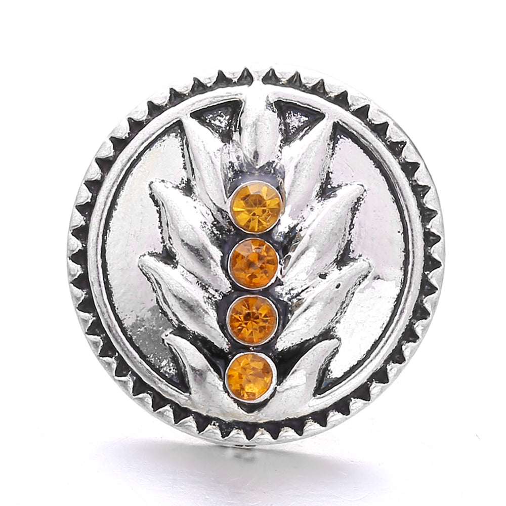 18mm Champagne Yellow Snap Charms | Interchangeable Accents for Custom Jewelry