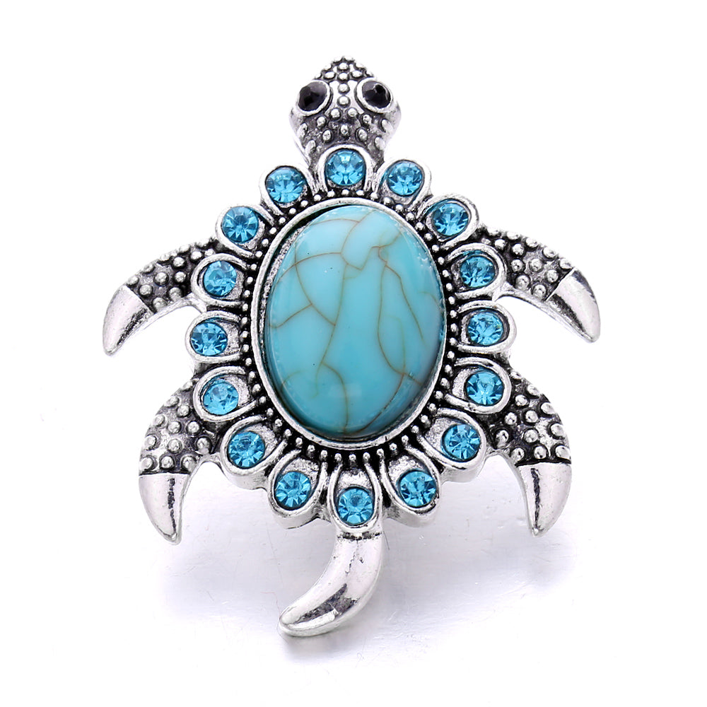 Turquoise Snap Button Charm 18mm Zinc Alloy Interchangeable Charms