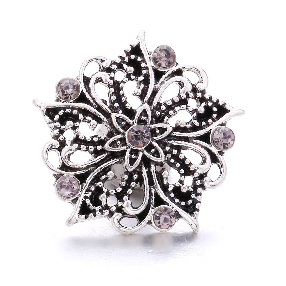 Autumn Brown Rhinestone 18mm Snap Charm Collection