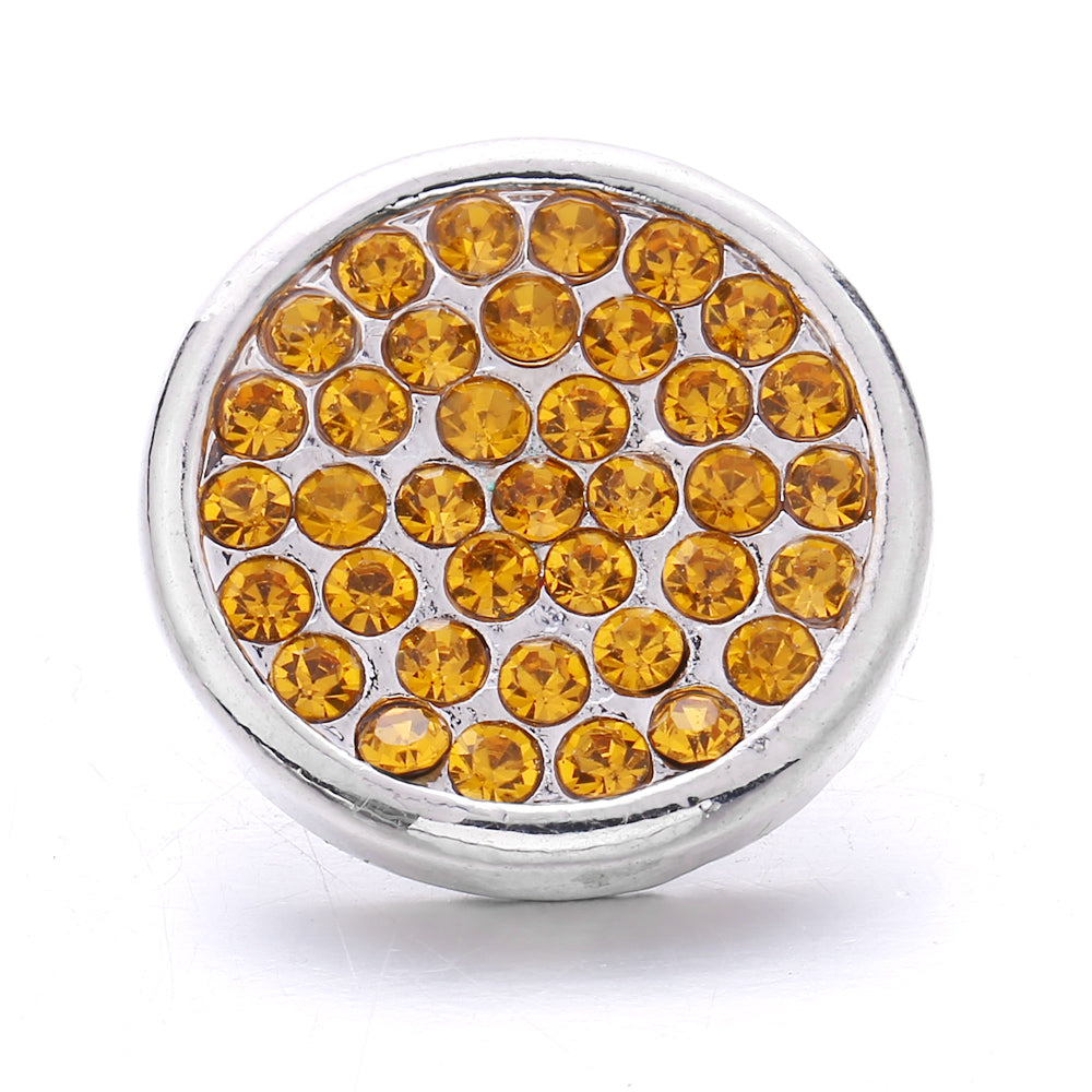 18mm Champagne Yellow Snap Charms | Interchangeable Accents for Custom Jewelry
