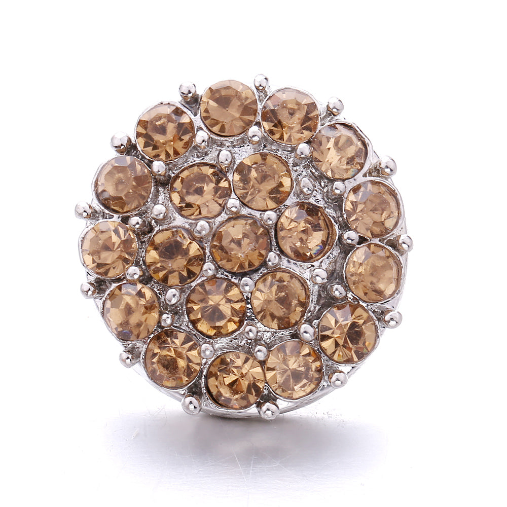 Autumn Brown Rhinestone 18mm Snap Charm Collection