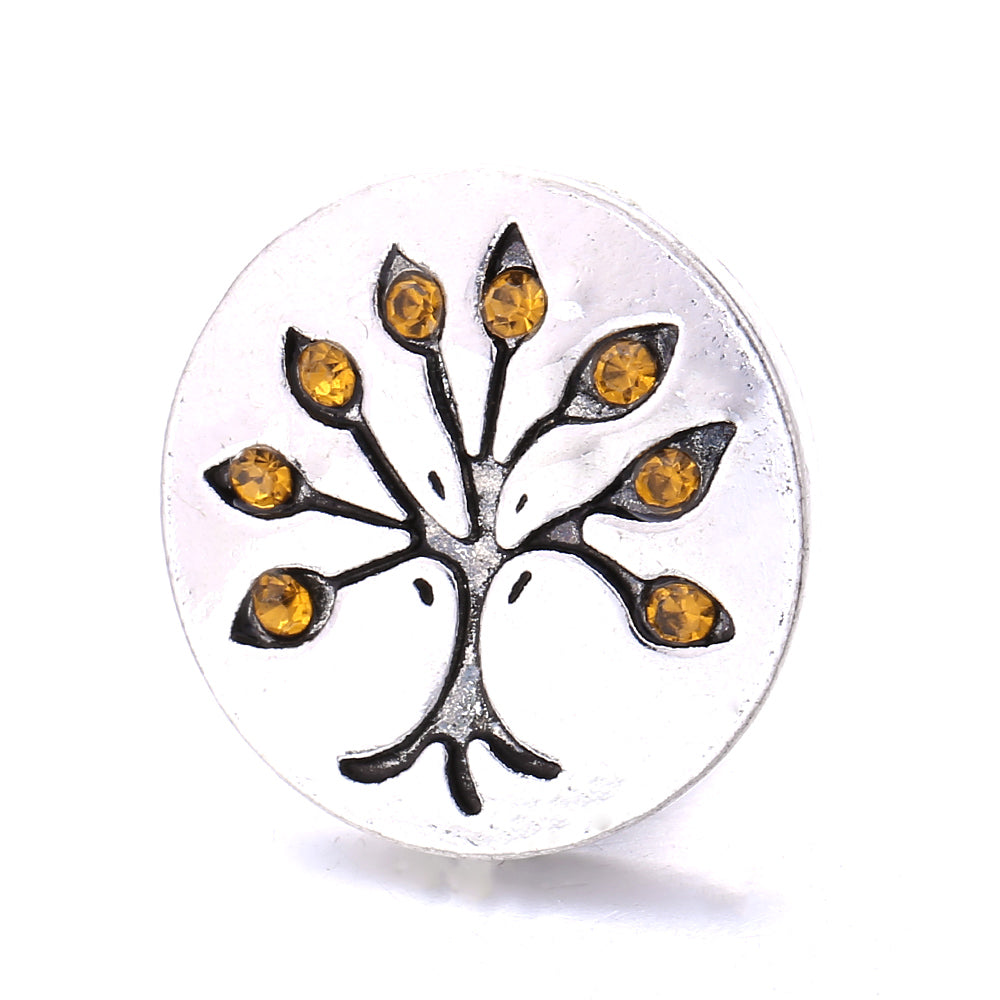 18mm Champagne Yellow Snap Charms | Interchangeable Accents for Custom Jewelry