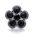 Black Rhinestone Snap Charms for DIY Jewelry