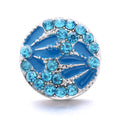 18mm Sea Life Rhinestone Snap Charm | Interchangeable Blue Crystal Charm