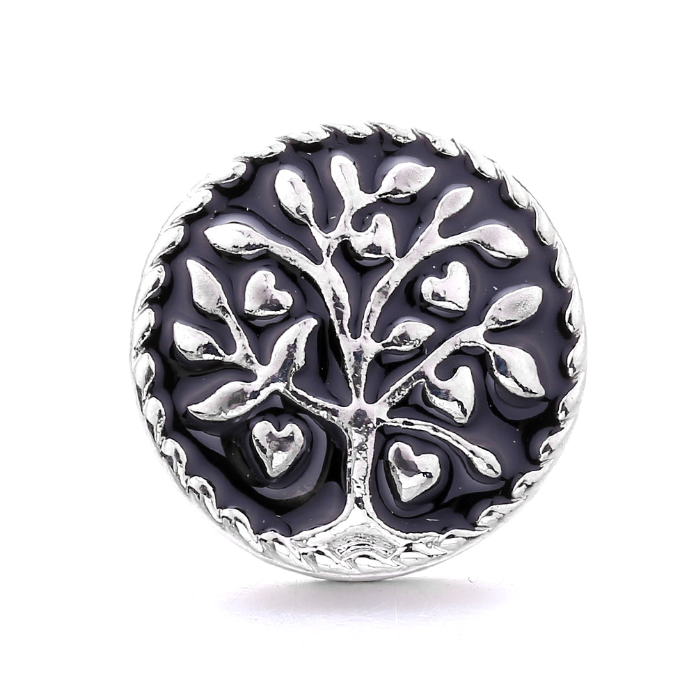 18mm Enamel Snap Button Charms Zinc Alloy Interchangeable DIY Jewelry Accessories