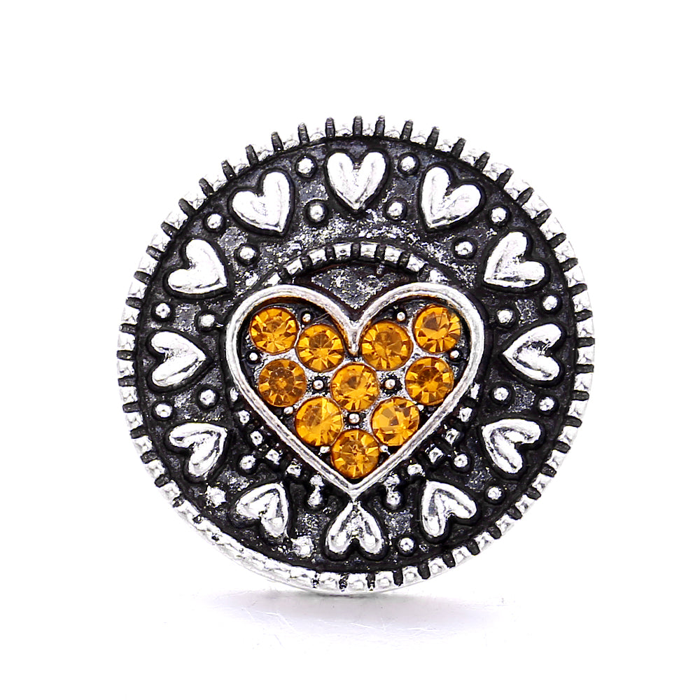 18mm Champagne Yellow Snap Charms | Interchangeable Accents for Custom Jewelry
