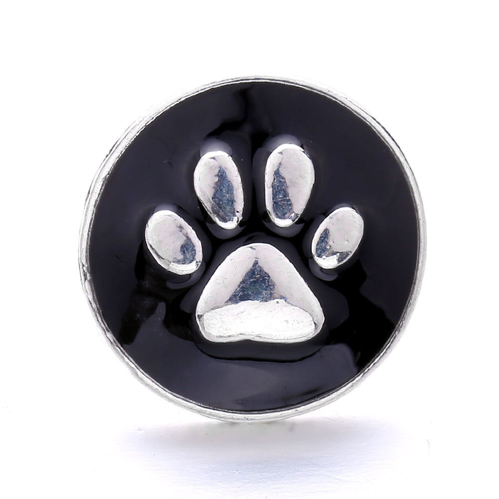18mm Interchangeable Black & White Enamel Snap Charms for Snap Jewelry
