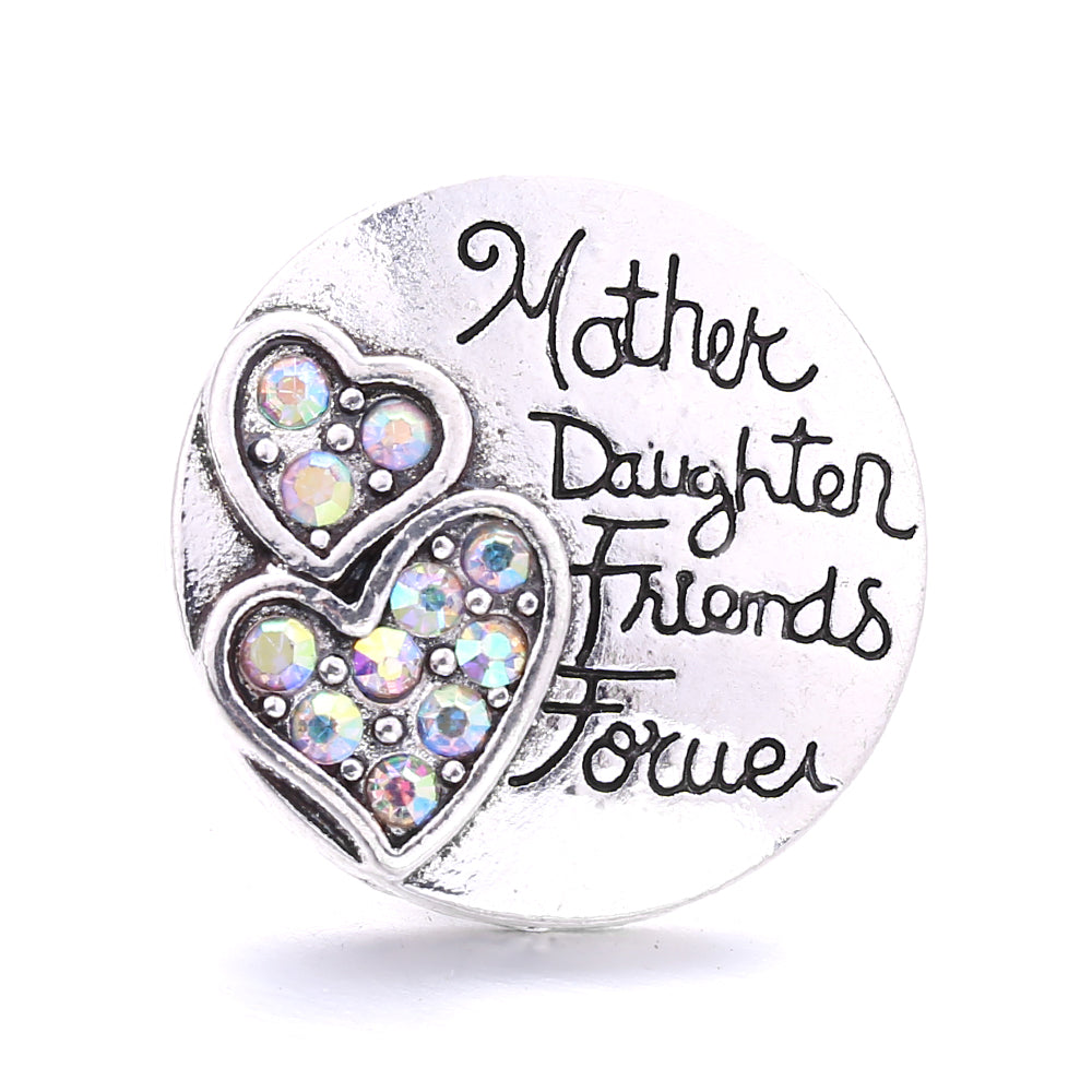 18mm Snap Button Interchangeable Charms Shifting Color Shiny Rhinestone Zinc Alloy Charms