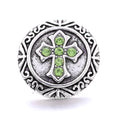 18mm Botanical Green Snap Charm | Interchangeable Jewelry Charm